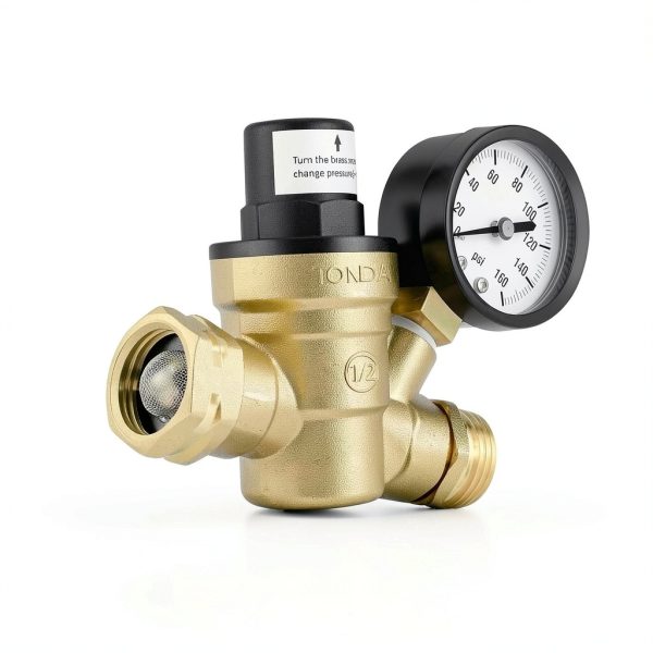 RV Water Pressure Regulator TONDA Brass Adjustable-3