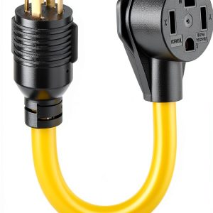 Tellegloww L14-30P to 14-30R Adapter Cord 30A Dryer-0