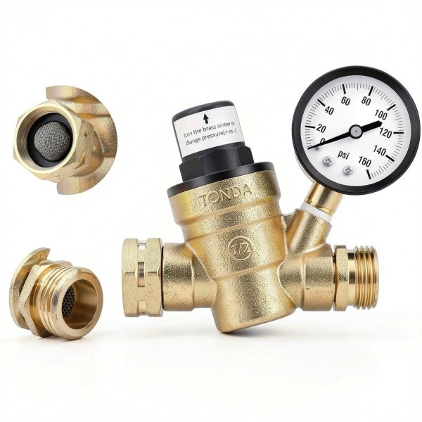 RV Water Pressure Regulator TONDA Brass Adjustable-4
