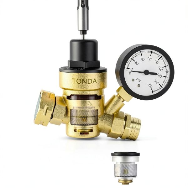 RV Water Pressure Regulator TONDA Brass Adjustable-2