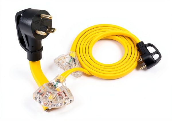 30A RV Generator Adapter Tellegloww Yellow Cord-1