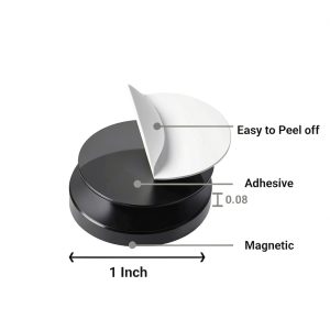 Round Magnetic Discs 1 Inch - Flexible Magnets Adhesive Set 100 pcs-0
