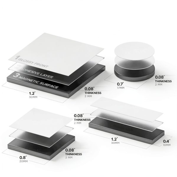 Hyper Sticky Magnets X-bet MAGNET 95pcs 0.8x0.08 Adhesive Squares-1