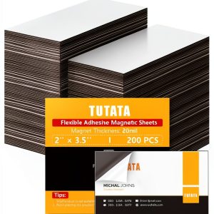 Business Card Magnets tutata 2x3.5in Flexible Magnetic Tape 200 Pack-0