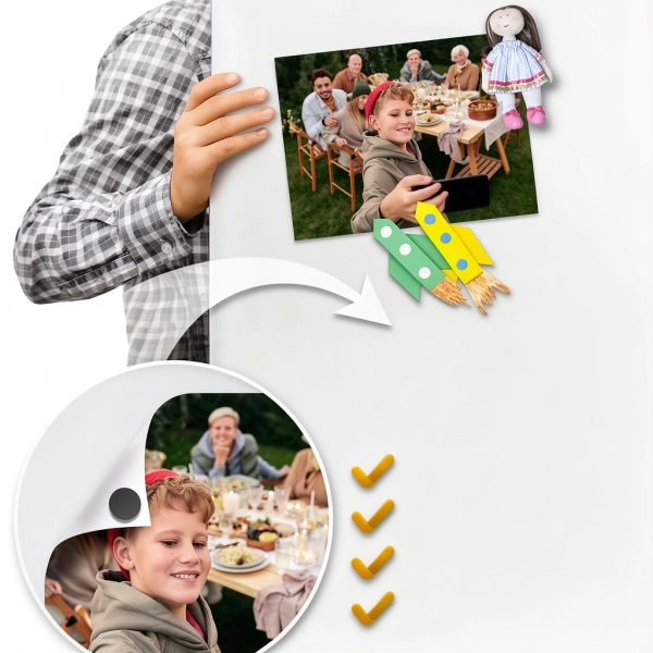 Hyper Sticky Magnets X-bet MAGNET 95pcs 0.8x0.08 Adhesive Squares-5
