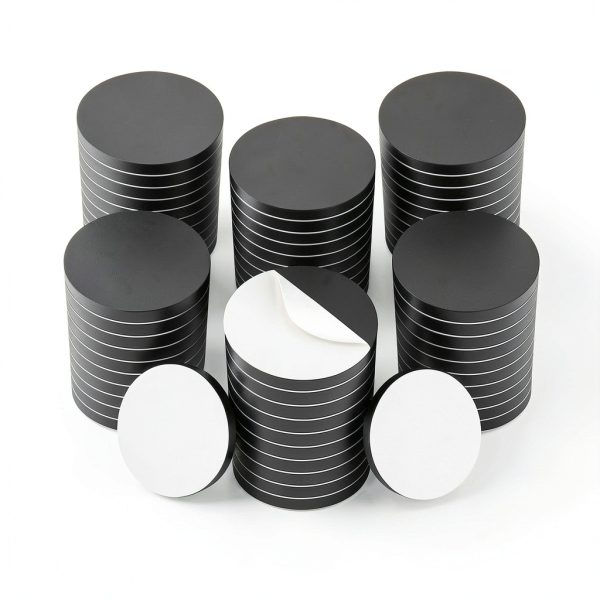 Flexible Magnets 2in Round Disc with Sticky Backing 25 pcs 60mil Thick-0