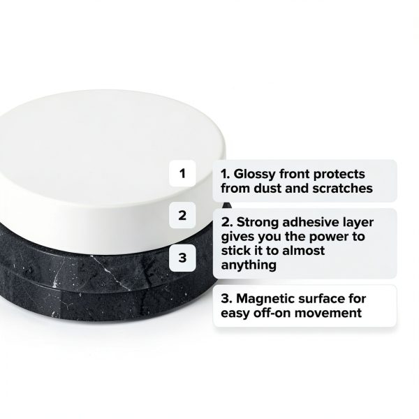 MAGNET Hyper-Sticky Magnets X-bet 0.8" x 0.04" Adhesive Dots 120 pcs-1