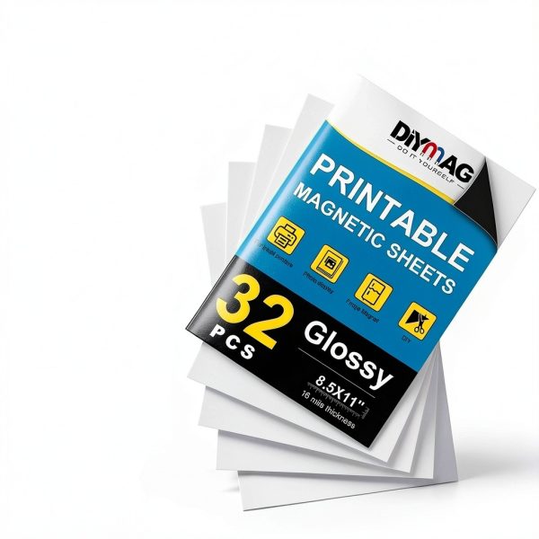DIYMAG Printable Magnetic Sheets 32Pcs 8.5x11 Inkjet Magnet Paper-3