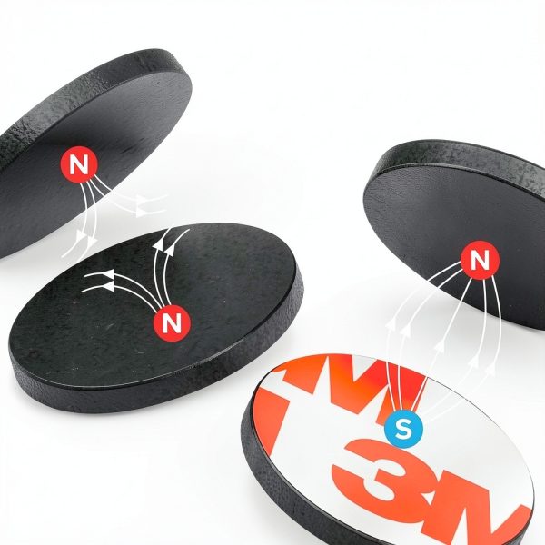 X-bet MAGNET Flexible Magnets 20pcs 0.8"x0.12" Black Adhesive Dots-6