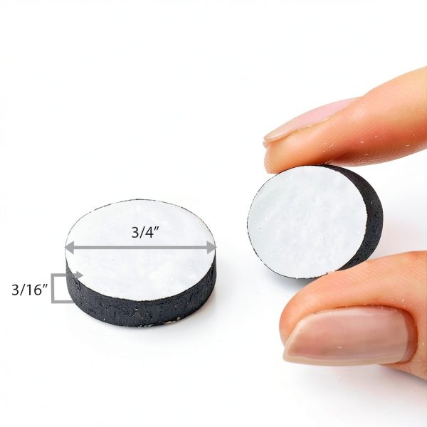 BYKES 3/4 x 3/16 Inch Flexible Self Adhesive Magnets 54 Count Black-1