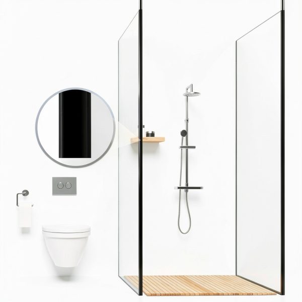 Flexible Magnetic Strip Tondiamo 134 Inch Shower Door Replacement-3