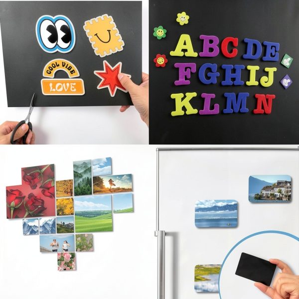 Magnetic Sheets with Adhesive Backing,8.5" x 11"(Pack of 16),30 mil Thick Cuttable Flexible Magnet Sheets for DIY Crafts,Photos and Stickers,Magnetic Paper with Strong Self Adhesive-4