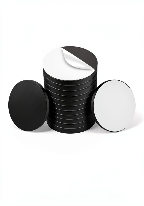 Round Magnetic Discs 1 Inch - Flexible Magnets Adhesive Set 100 pcs-1