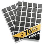 Magnetic Squares FINDMAG Flexible Magnetic Tape 70pcs 20x20mm Adhesive-0