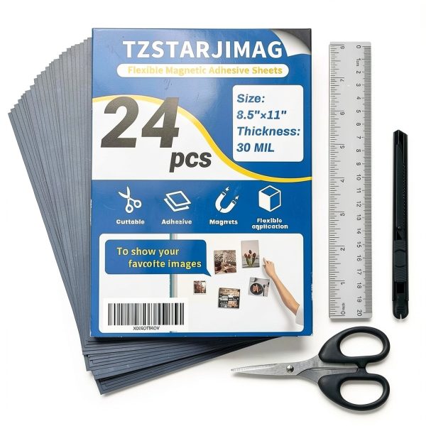 Magnet Sheets 8.5x11 30mil Flexible Magnetic Pack of 24 TZSTARJIMAG-0