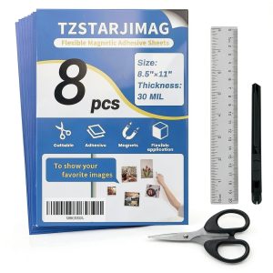 Magnetic Sheets Adhesive Backing TZSTARJIMAG 8.5x11 8pcs 30mil Magnets-0